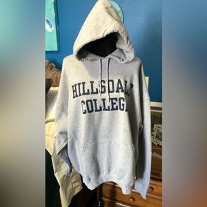 Gray Hillsdale College Hoodie Sweatshirt size 2XL